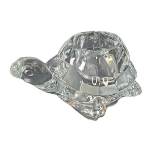 Candelabro votivo transparente vintage Indiana Glass Turtle - Imagen 1 de 9