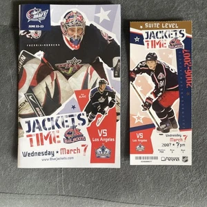 2007 Columbus Blue Jackets NHL Hockey Program Ticket Stub Fredrik Norrena Cover - Picture 1 of 5
