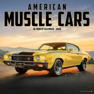 Willow Creek Press,  American Muscle Cars 2026 Wall Calendar, 12'' X 12'', 18-Mo - Picture 1 of 4