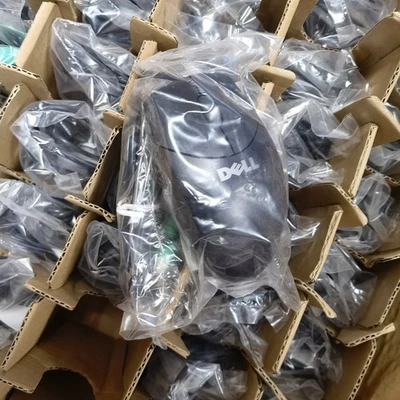 LOT of 10 - DELL Black PS/2 Scroll Wheel Wired Ball Mouse - NEW - Image 1 of 4