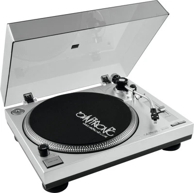 Omnitronic BD-1350 DJ-Plattenspieler Turntable mit Riemenantrieb in Silber - Bild 1 von 4