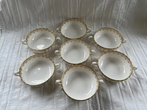 Spode - Fleur de Lys - 7 x Two Handled Soup Bowls (No Stands) - Picture 1 of 5