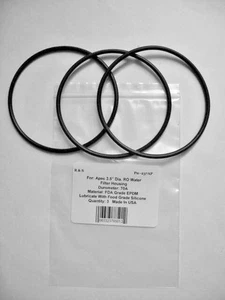 3 O-Rings/ APEC 3.5" Diameter RO Water Filter Housing/ R&S 237AP / FDA EPDM Mat. - Picture 1 of 2