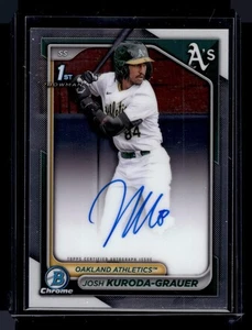 Bowman Draft 2024 Josh Kuroda-Grauer #CPA-JK 1er prospecto en tarjeta automática - Imagen 1 de 2