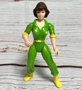 1992 Playmates TMNT April O'Neil (Green Jumpsuit) Channel 6 Newsvan Figur - Bild 1 von 6