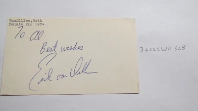 Erik Van Dillen signed Postcard TENNIS - Image 1 of 3