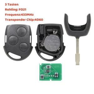 Chiave telecomando 3 tasti per Ford Mondeo Fiesta Focus KA FO21 433 MHz 4D60 - Foto 1 di 7