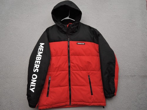 UNDERCOVER Cappotto solo membri uomo grande rosso nero sport parka con cappuccio trapuntato invernale 8551