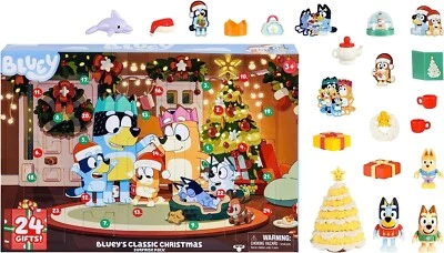 Bluey's Family Christmas Advent Calendar 2023 Pack NEW 24 Gifts Bluey NEW SEALED - Image 1 of 4