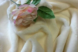 Tela de toalla de bambú de lujo color marfil crema - ropa de playa, perros, pañal de pañal - Imagen 1 de 9