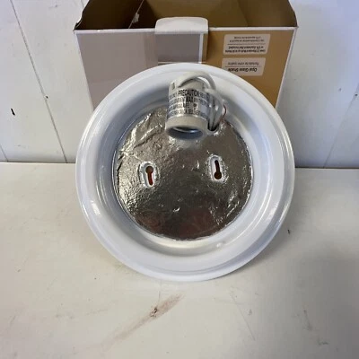 9 in. 1-Light White Flush Mount 491803 - Image 1 of 2