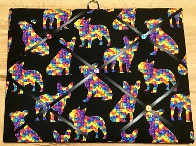 French Bulletin Board Photo Memo Black French Bulldog Dog Print 11.8 x 15.7 inch - Image 1 of 3