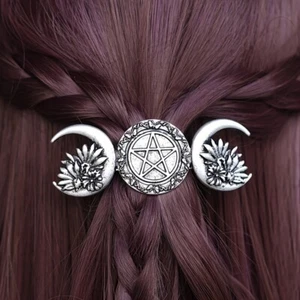 4pcs Triple Moon Celtic Knot Hair Clip Vintage Hollow Moon Hair Clip Barrette - Picture 1 of 7