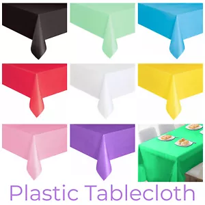 Plastic Rectangle Table Cover Wipe Clean Party Table Cloths PVC Vinyl Tablecloth - Picture 1 of 45