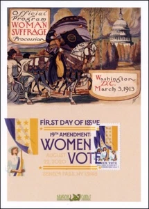 Sc. 5523 Women's Suffrage Dragon Card FDC – program design – Color Cancel - Picture 1 of 1