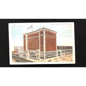 Illinois Chicago IL LA SALLE Street Sherman Van Buren Station Vintage Postcard - Picture 1 of 4