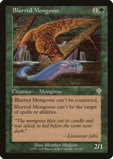 1 x Blurred Mongoose - Invasion - LP - Magic The Gathering - MTG