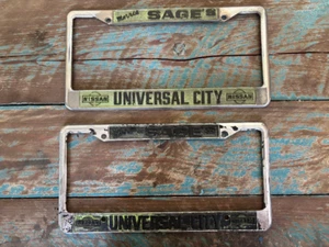 NISSAN METALL HÄNDLER NUMMERNSCHILD RAHMEN PAAR SET UNIVERSAL CITY CALIFORNIA - Bild 1 von 2