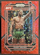 2023 Panini Prizm UFC #106 Randy Brown RC Red Disco Prizm /99 Rookie