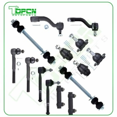 14pcs Front Suspension Tie Rod End Sway Bar For 1995-1999 Chevrolet K1500 K2500 - Image 1 of 4