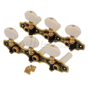 2pcs Black Classical Guitar Tuning Pegs Keys Tuners Machine Heads Tuner - Picture 1 of 9