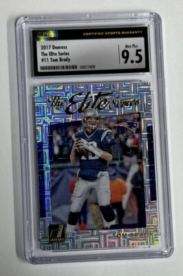 2017 Donruss The Elite Series Tom Brady #11 CSG MINT+ 9.5 - Image 1 of 2