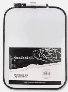 BLACK & WHITEBOARD 2 PEN BLACK Dry Erase Pen Ideal for the Home Office School, - Picture 1 of 2