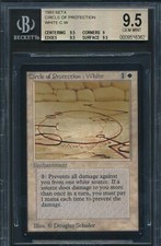 Beta Circle of Protection: White BGS 9.5 Graded Magic MTG (6362)