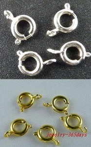 250pcs Tibetan Silver/Gold Color Tiny Round Clasps 10.5x7mm I20 I21 - Picture 1 of 3