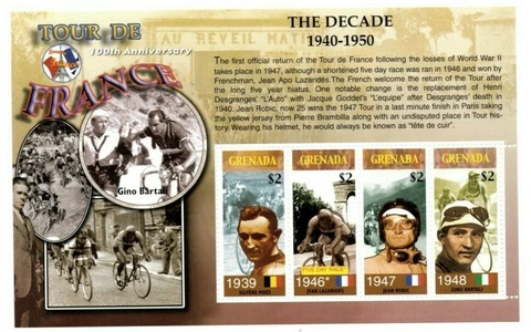 Grenada - 2003 - Tour De France 1940-50 - Sheet Of 4 - MNH Cover