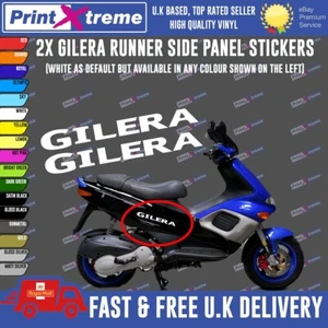ADESIVI GILERA RUNNER X2 50 125 172 180 1998-2005 TESTO GILERA QUALSIASI COLORE - Foto 1 di 7