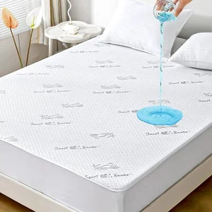Nature Bamboo Mattress Protector Extra Deep Pocket 100% Waterproof Bed Cover - Picture 1 of 10