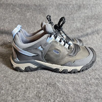 Zapatos de senderismo Keen Ridge Flex Low WP de cuero azul gris para mujer talla 7 Foto 1 de 4