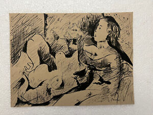 Pablo Picasso - Amazing Ink Paper - Signed - Stamped - A1