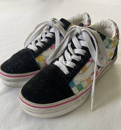 Vans Oldol Skoolhiera scacchiera arco neraicolore multico bambin t