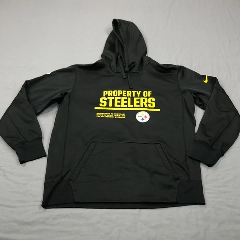Pittsburgh Steelers Hoodie Men Large Therma Fit Sweater Adult Performance Nike Cover