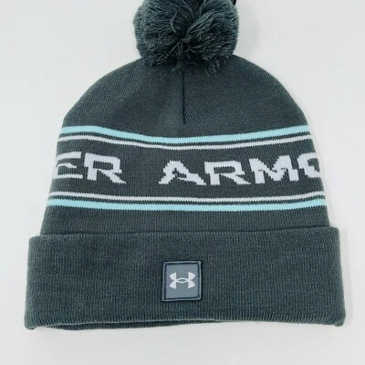 Under Armour Gorro Plegable con Puños Logo Invierno Sombrero Gorra Tobogán Gris Para Hombre OSFM NUEVO Foto 1 de 4