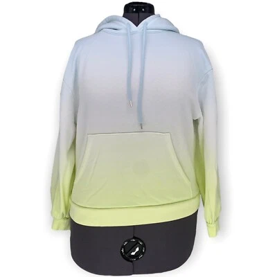 🔆 Sudadera con capucha GAP Sweats Ombre azul/blanco/amarillo neón talla pequeña 🔆 Foto 1 de 4