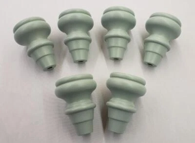 Palladian Blue Turned Bun Tulip Mini Wood Sofa Couch Furniture Leg Feet 3.5" (6) - Image 1 of 4