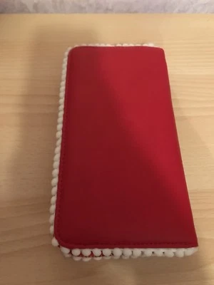 Portafoglio Multitasche Rosso Donna Ragazza Pochette Cerniera Grande Nuovo - Immagine 1 di 4