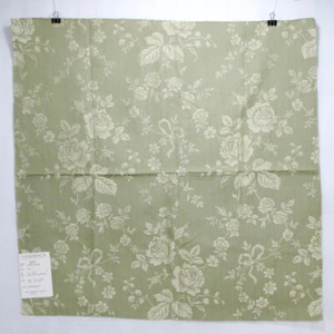 Vintage Gramercy Fabric Samples 25" X 26" Floral Sage Green 2 Pcs Cotton Viscose - Picture 1 of 5