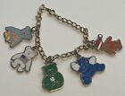 Beanie Babies Charm Bracelet 5 Charms Valentino Peanut Erin Peace USA Bears 90s