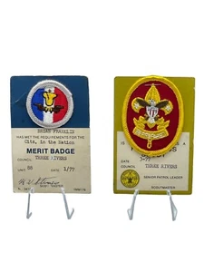 Vintage 1977 Merit Badge and First Class Scout Patches - Picture 1 of 5