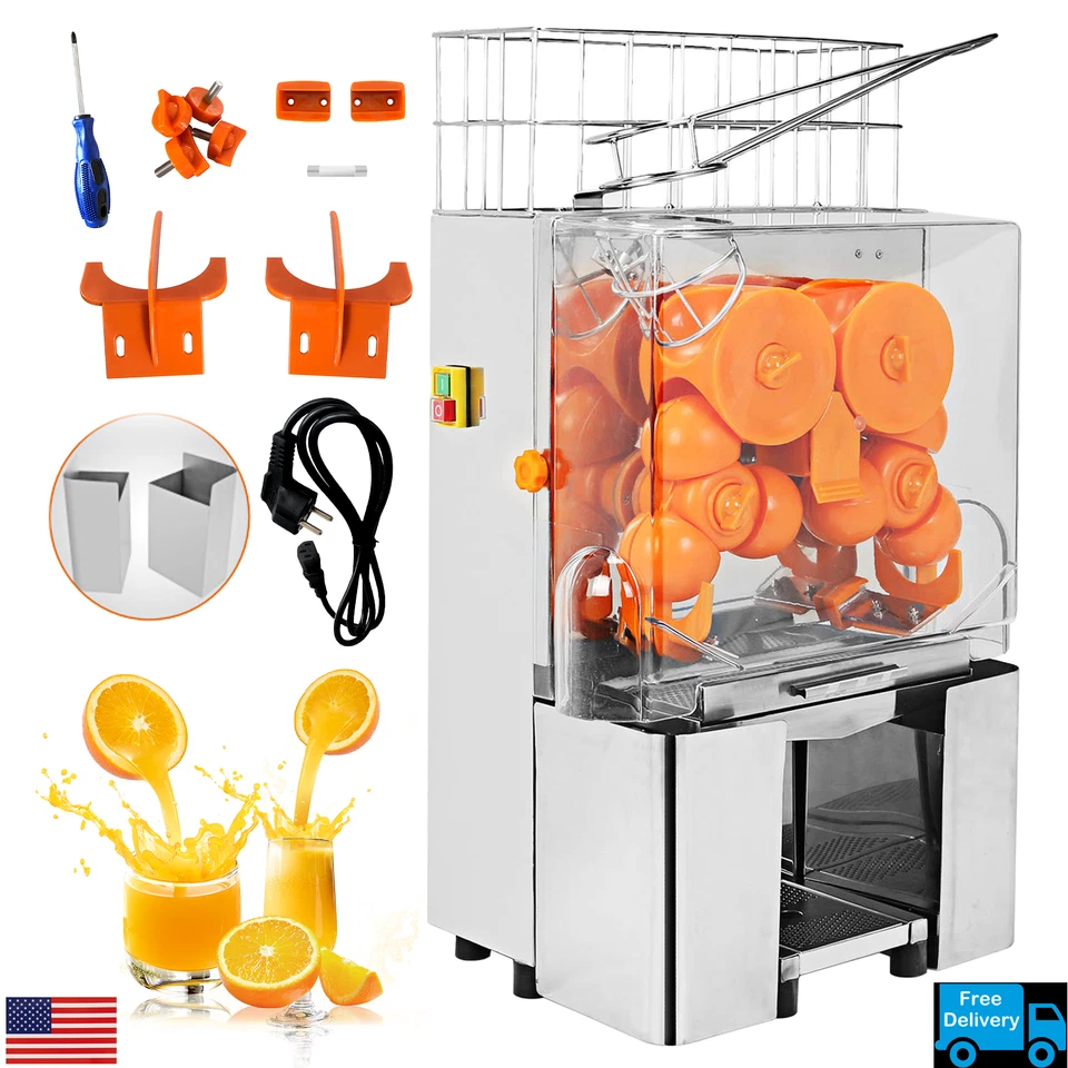 Ginkman Nueva Máquina Exprimidora Eléctrica Naranja 304 Acero Inoxidable 120W Comercial Foto 1 de 4