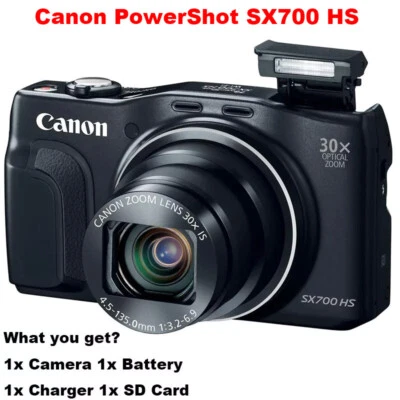 Canon PowerShot SX700 HS 16.1MP Compact Digital Camera 30x Zoom -90% New - Image 1 of 4