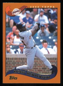 2002 Topps #165 Rickey Henderson Baseball Card - - Near Mint or Better