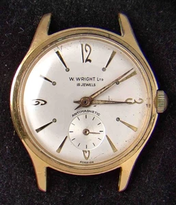 W. Wright LTD Sub-Dial Men's Hand-Wind Vintage Watch -- Spares/Repairs - Picture 1 of 3