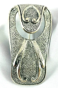 Vintage 1973 SARAH COVENTRY Split Trick Silver Tone Scarf Pin - Picture 1 of 4