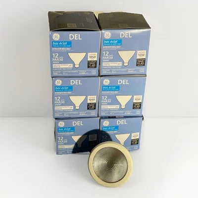 6PK - GE 12w PAR30 LED Bulb 3000K Dimmable Narrow Flood 650Lm Light Bulb - Image 1 of 4