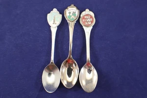 Collector Spoons NEW MEXICO White Sands Red River Set of 3 Souvenir Small Vtg - Picture 1 of 8